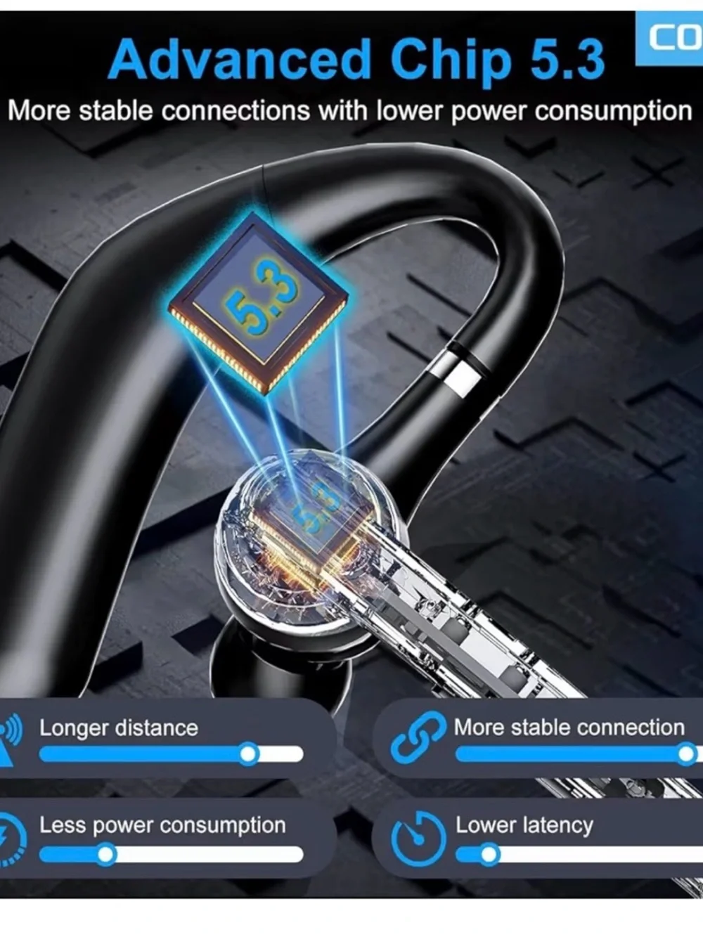 Bluetooth Headset with 72-Hour Talk Time